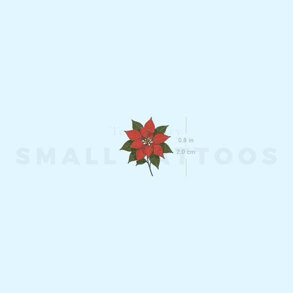 Poinsettia Temporary Tattoo (Set of 3)