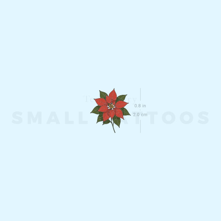 Poinsettia Temporary Tattoo (Set of 3)