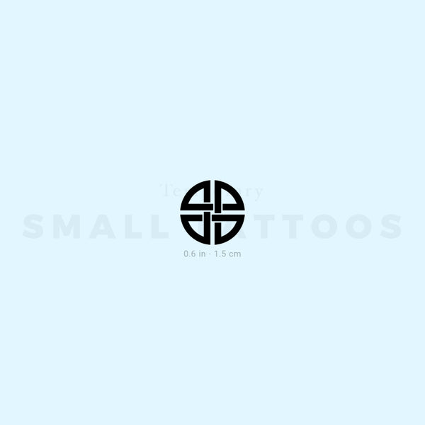 Small Celtic Shield Knot Temporary Tattoo (Set of 3)