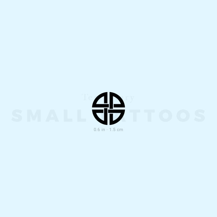 Small Celtic Shield Knot Temporary Tattoo (Set of 3)