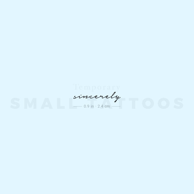 Sincerely Temporary Tattoo (Set of 3)
