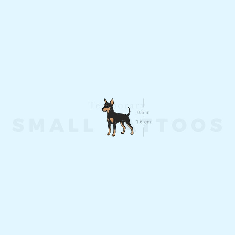 Pinscher Temporary Tattoo (Set of 3)