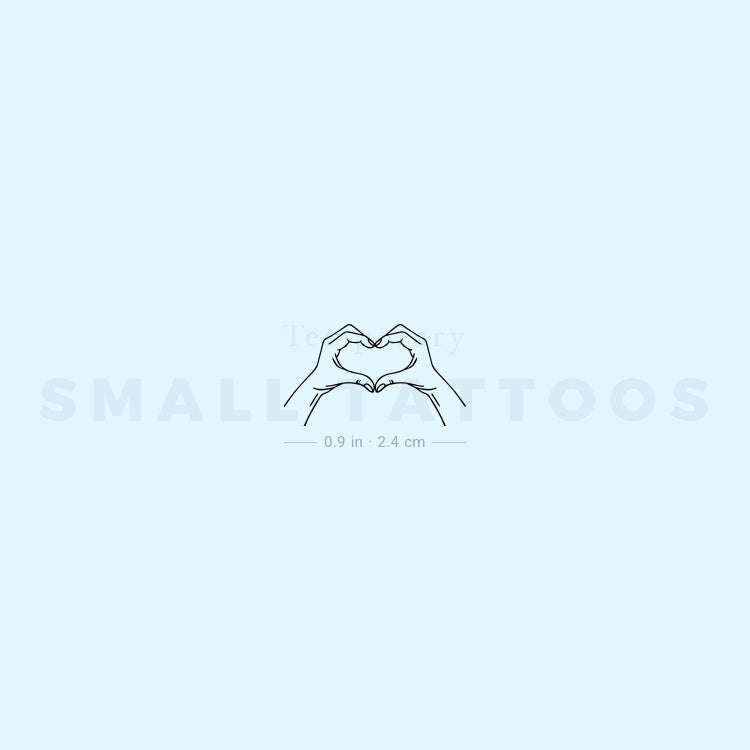 Heart Hands Temporary Tattoo (Set of 3)