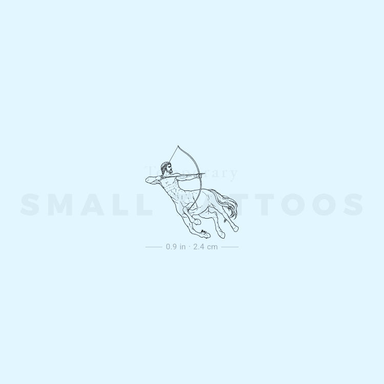 Fine Line Centaur Temporary Tattoo (Set of 3)