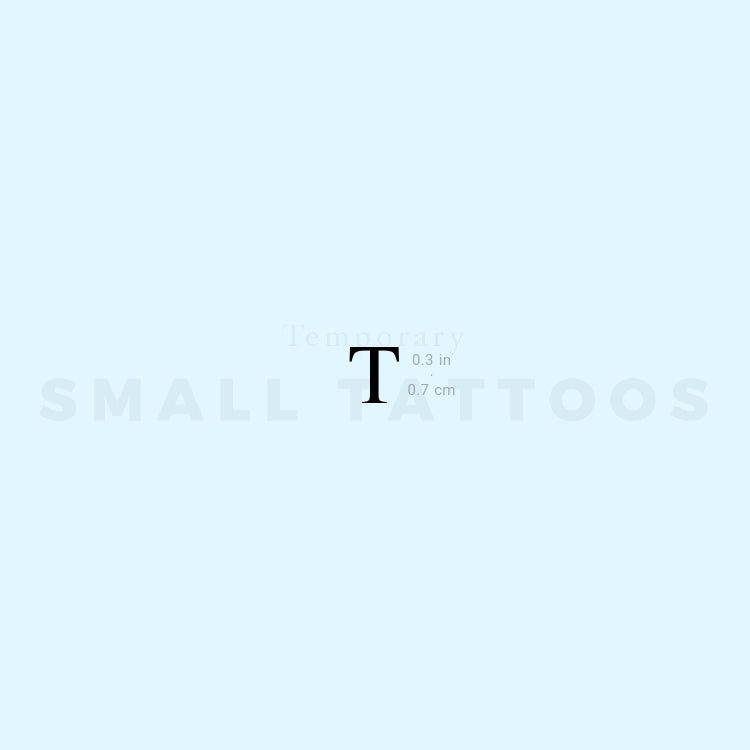 Uppercase Tau Temporary Tattoo (Set of 3)