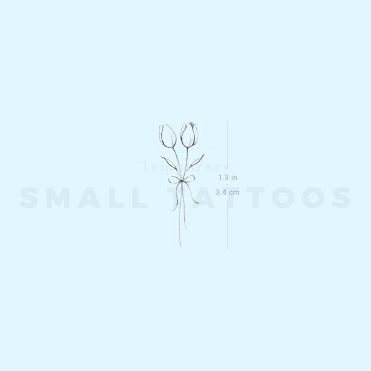 Tulip Couple By Stefano Mazza Temporary Tattoo (Set of 3)