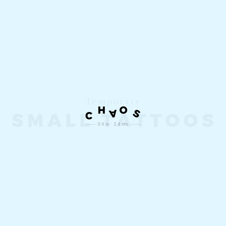 Chaotic CHAOS Temporary Tattoo (Set of 3)