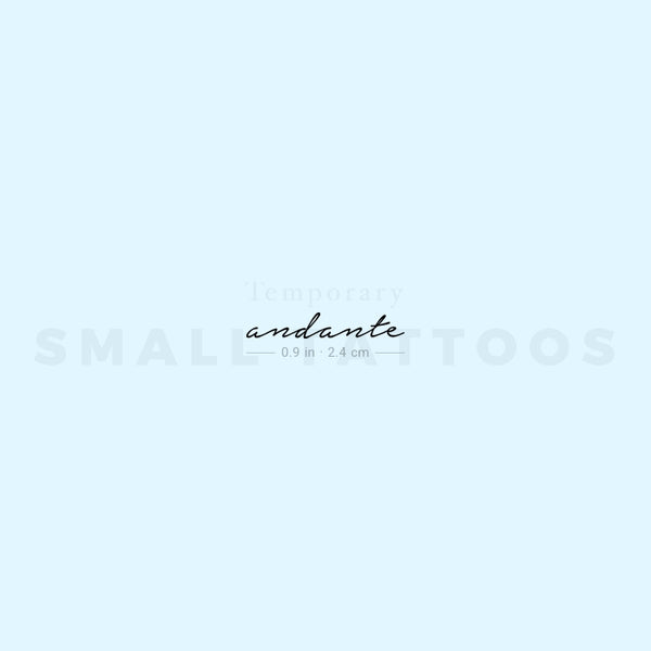 Andante Temporary Tattoo (Set of 3)