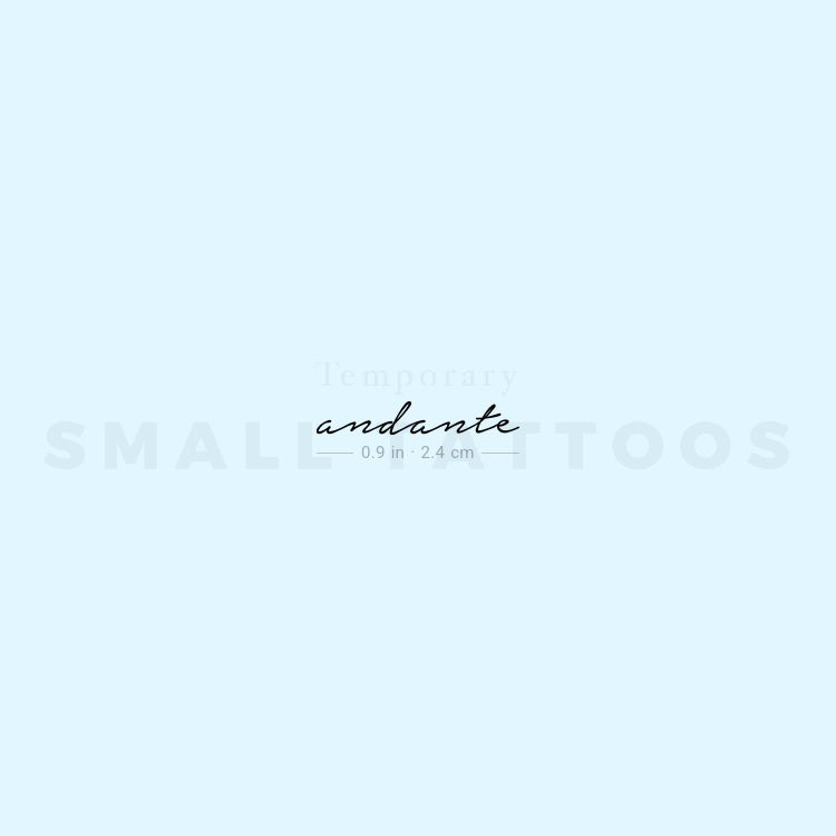 Andante Temporary Tattoo (Set of 3)