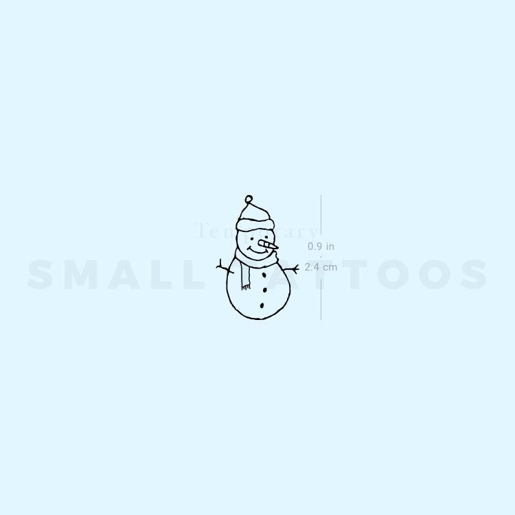Snowman Temporary Tattoo (Set of 3)