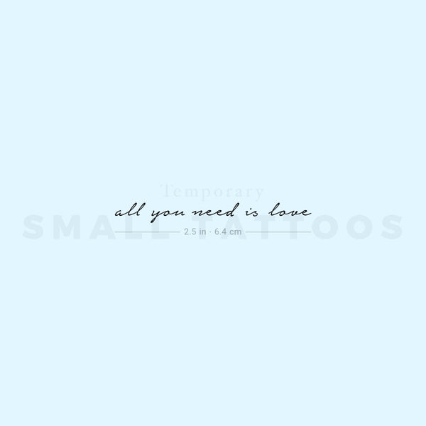 All You Need Is Love Temporary Tattoo (Set of 3)