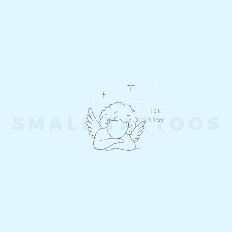 Cherub Face By Stefano Mazza Temporary Tattoo (Set of 3)