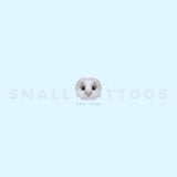 Barn Owl Face Temporary Tattoo (Set of 3)