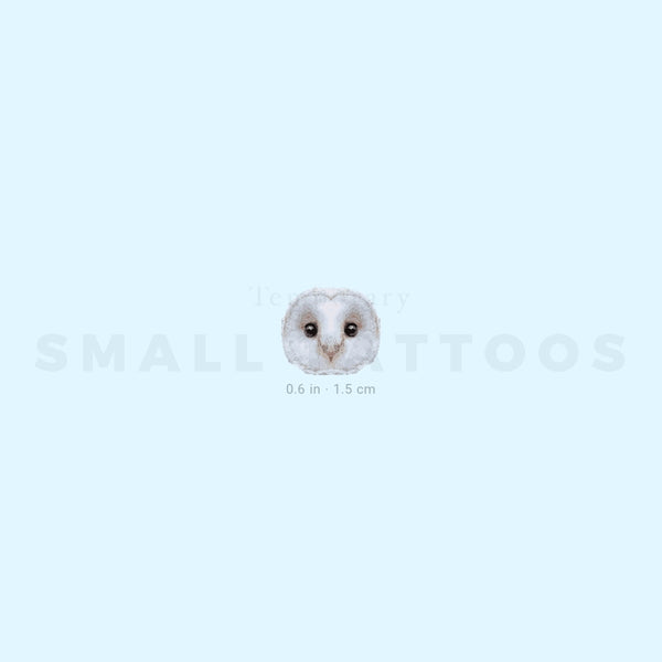 Barn Owl Face Temporary Tattoo (Set of 3)