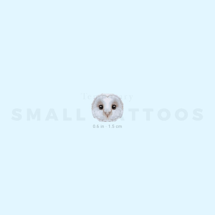 Barn Owl Face Temporary Tattoo (Set of 3)