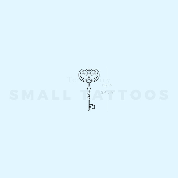 Vintage Key Temporary Tattoo By M3.Ink (Set of 3)