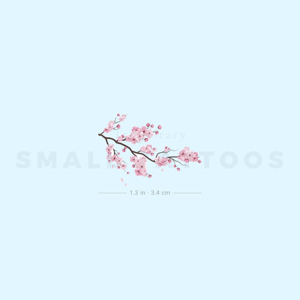 Cherry Blossom Branch Temporary Tattoo (Set of 3)