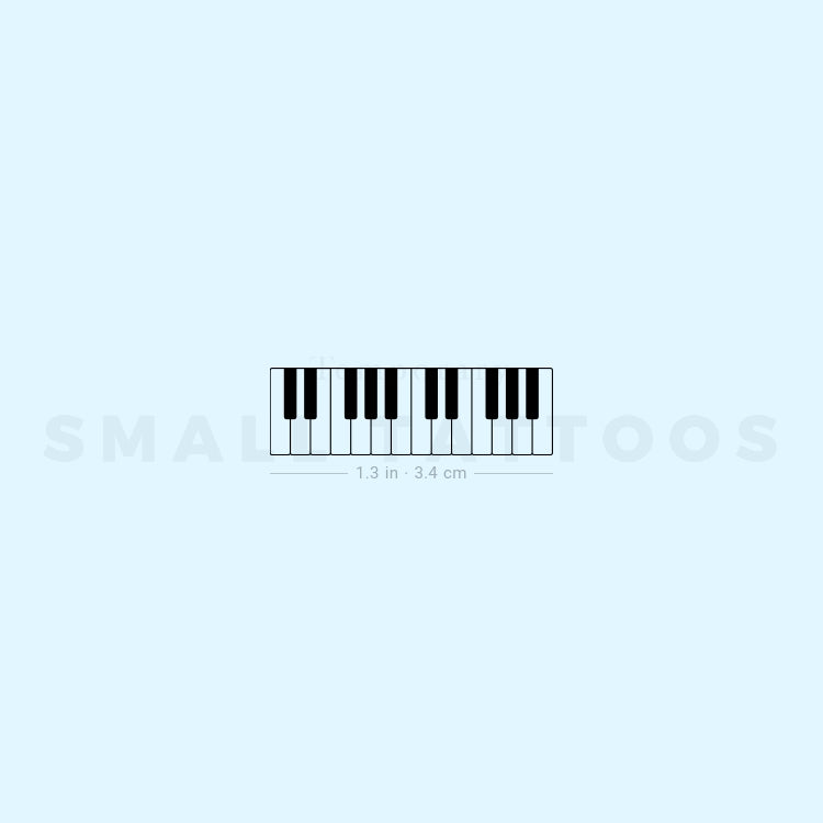 Piano Keys Temporary Tattoo (Set of 3)