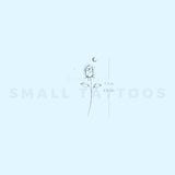 Moon Rose By Stefano Mazza Temporary Tattoo (Set of 3)