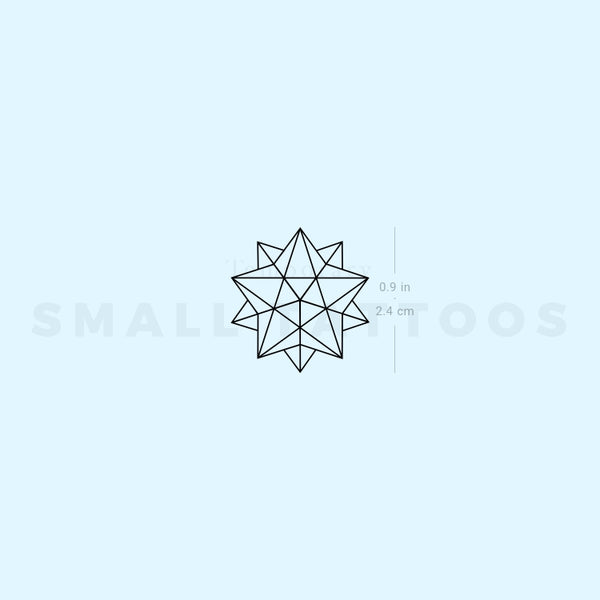 Kepler-Poinsot Polyhedron Temporary Tattoo (Set of 3)