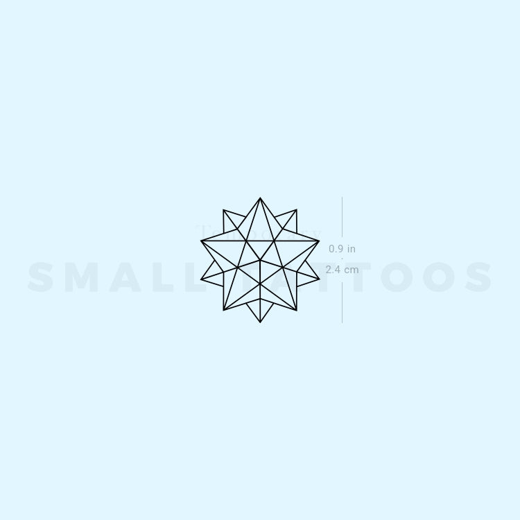 Kepler-Poinsot Polyhedron Temporary Tattoo (Set of 3)