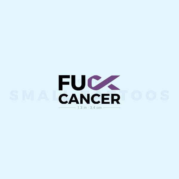 Fuck Pancreatic Cancer Temporary Tattoo (Set of 3)
