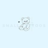 Lovely Teddy Bear By Stefano Mazza Temporary Tattoo (Set of 3)