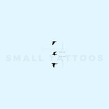 Three Tiny Flying Birds Temporary Tattoo (Set of 3)