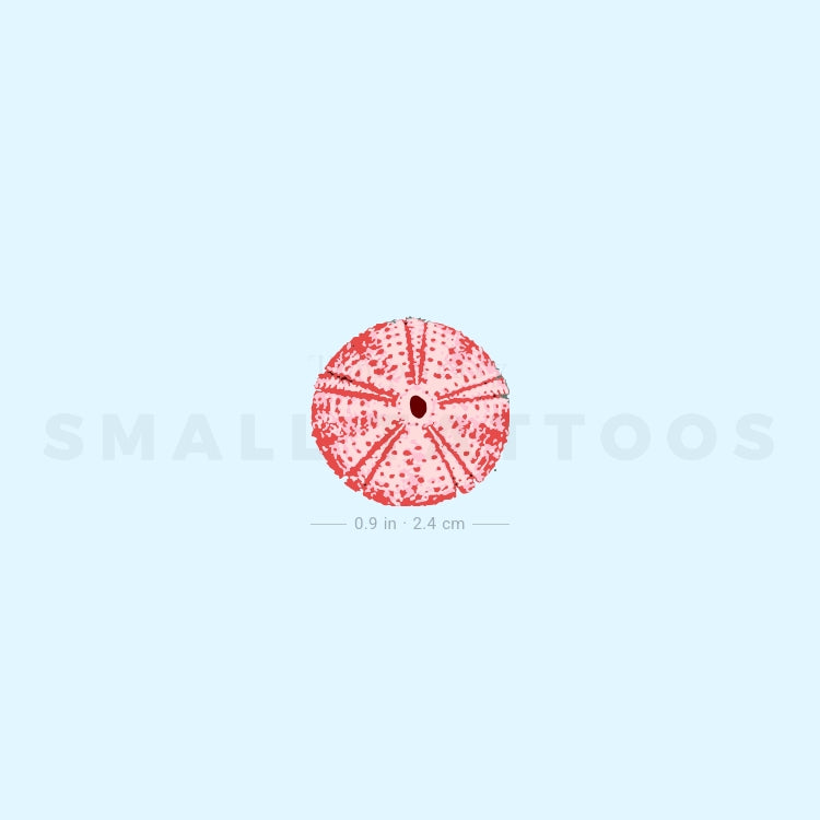 Red Sea Urchin Shell Temporary Tattoo (Set of 3)