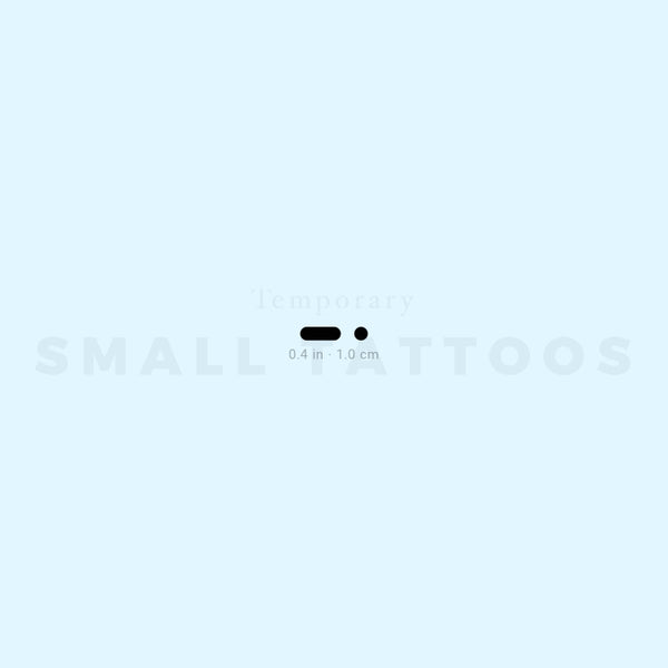 Morse Code N Temporary Tattoo (Set of 3)