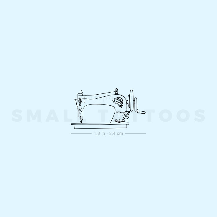 Sewing Machine Temporary Tattoo (Set of 3)