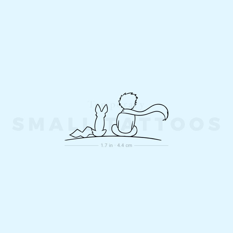 Little Prince And Fox Temporary Tattoo (Set of 3)