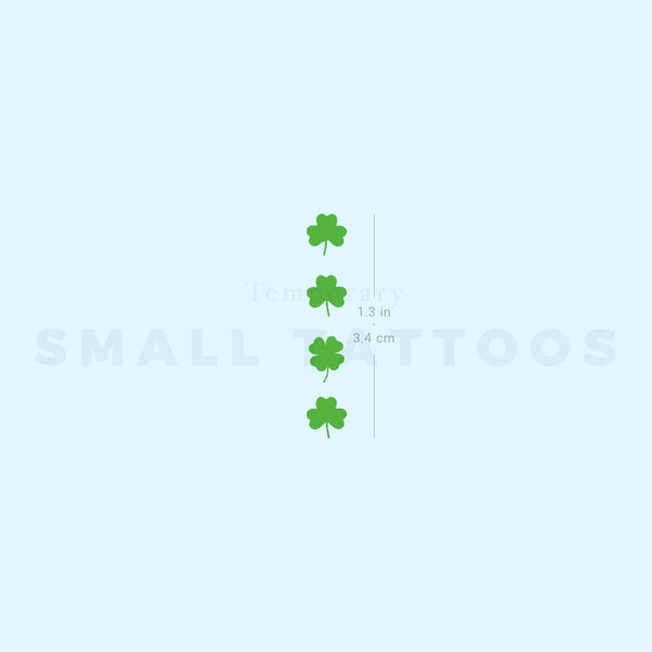 Four Clovers Temporary Tattoo (Set of 3)