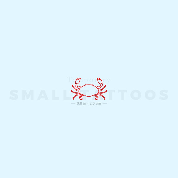 Red Crab Temporary Tattoo (Set of 3)