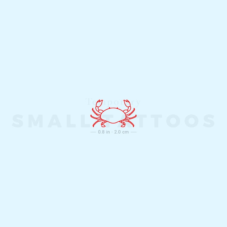 Red Crab Temporary Tattoo (Set of 3)