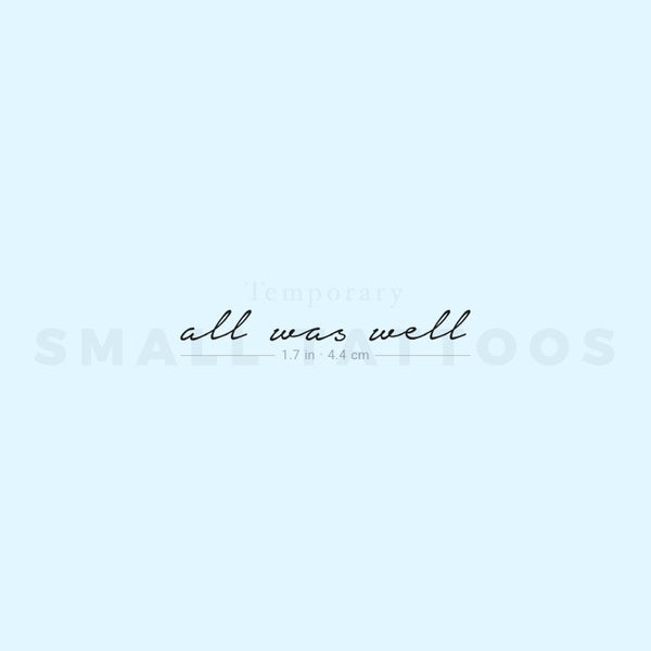 All Was Well Temporary Tattoo (Set of 3)