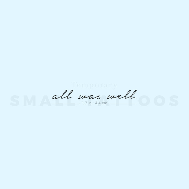 All Was Well Temporary Tattoo (Set of 3)