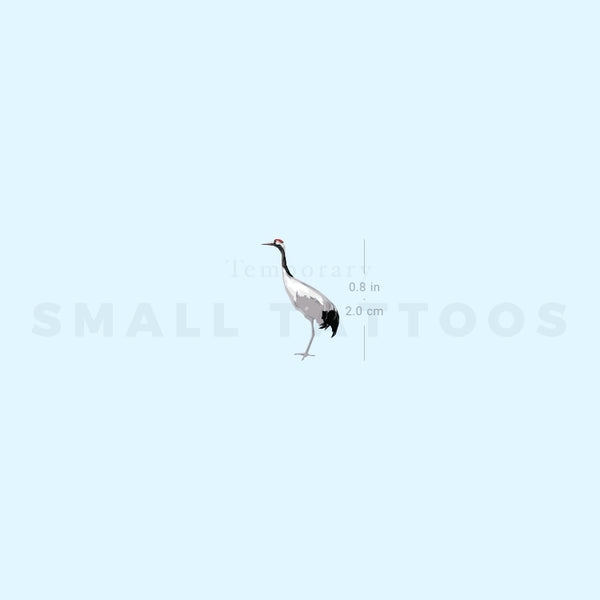 Red-crowned Crane Temporary Tattoo (Set of 3)