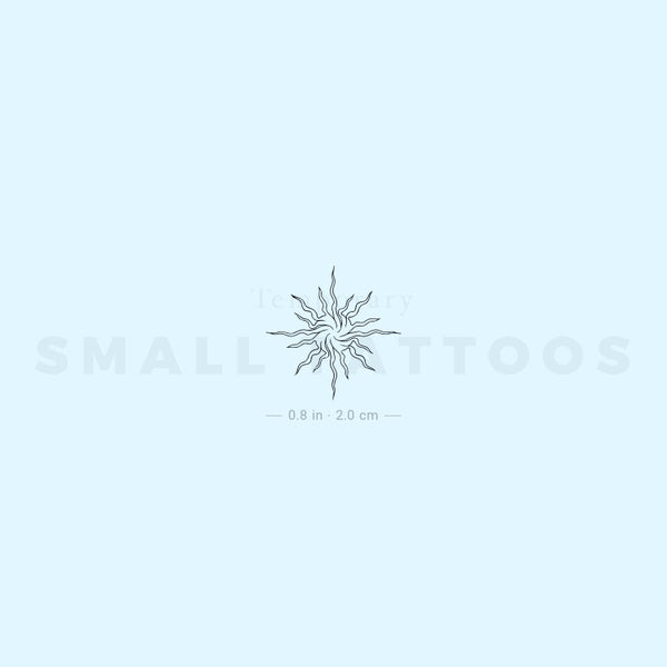 Abstract Sun Temporary Tattoo (Set of 3)