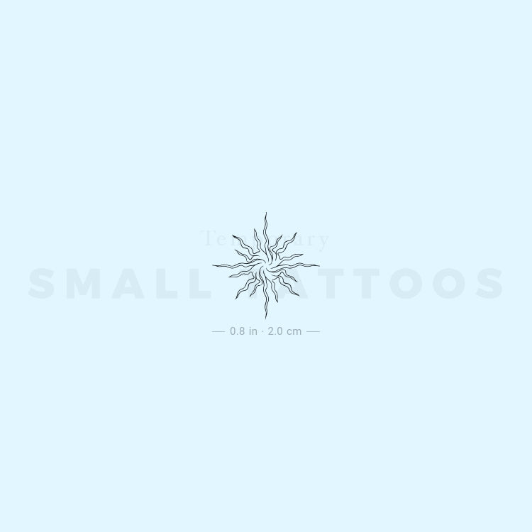 Abstract Sun Temporary Tattoo (Set of 3)