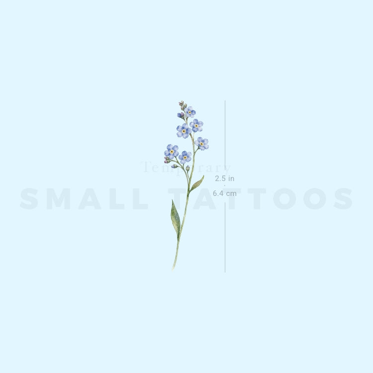 Dainty Forget-me-not Temporary Tattoo (Set of 3)