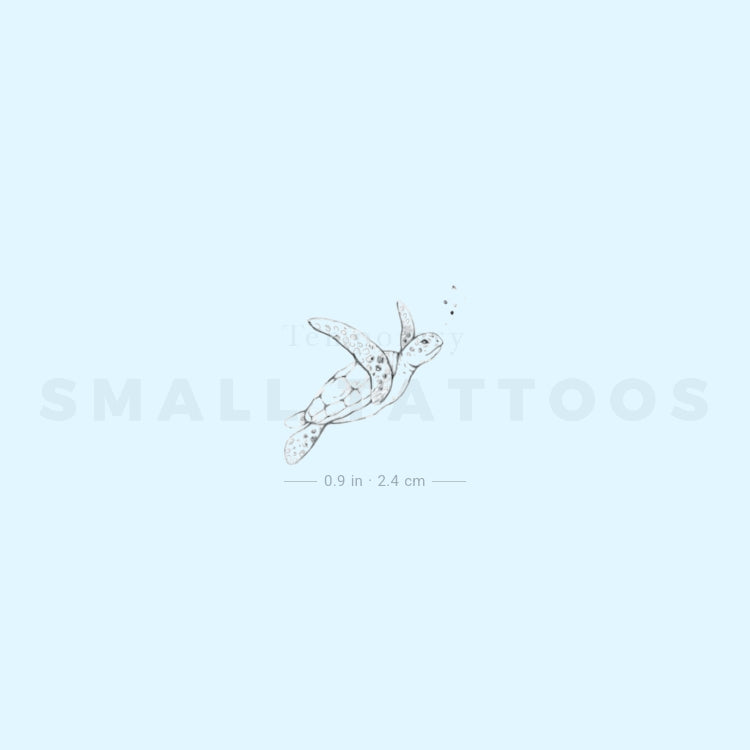 Turtle By Stefano Mazza Temporary Tattoo (Set of 3)