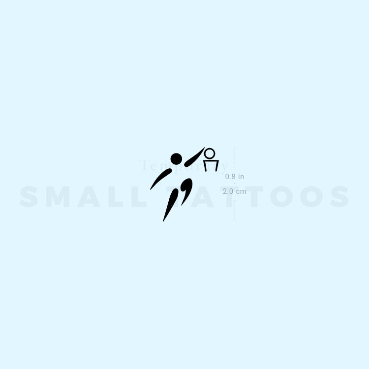 Basketball Symbol Temporary Tattoo (Set of 3)