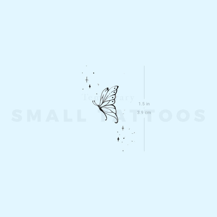Butterfly By Stefano Mazza Temporary Tattoo (Set of 3)