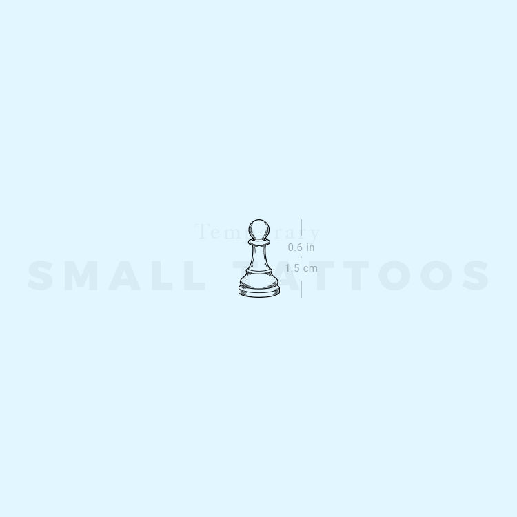 Chess Pawn Temporary Tattoo (Set of 3)