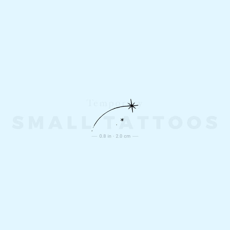 Tiny Shooting Star Temporary Tattoo (Set of 3) – Small Tattoos