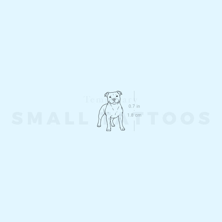 Staffordshire Bull Terrier Temporary Tattoo (Set of 3)