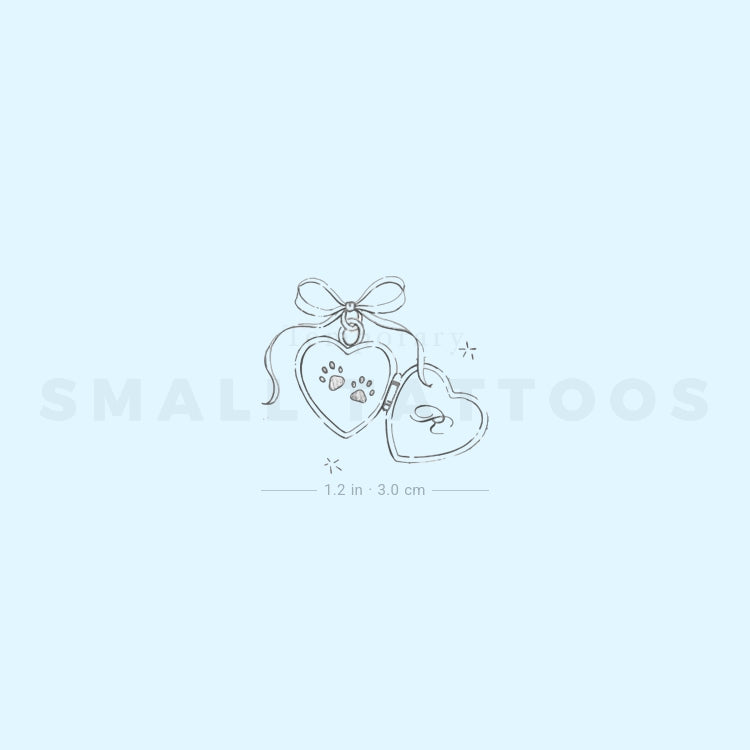 Heart Pendant By Stefano Mazza Temporary Tattoo (Set of 3)