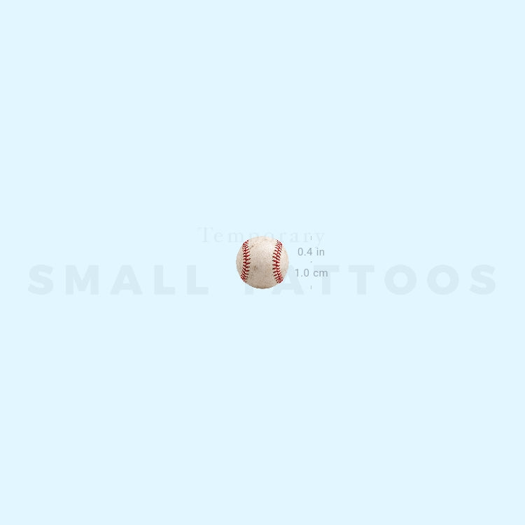 Baseball Ball Temporary Tattoo (Set of 3)