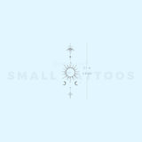 Eye And Sun By Stefano Mazza Temporary Tattoo (Set of 3)